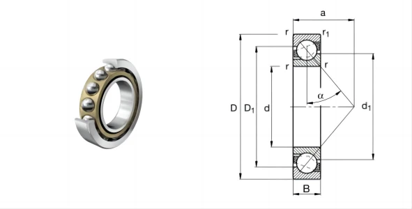 FAG 7326-B-XL-MP-UA - Angular Contact Ball Bearing